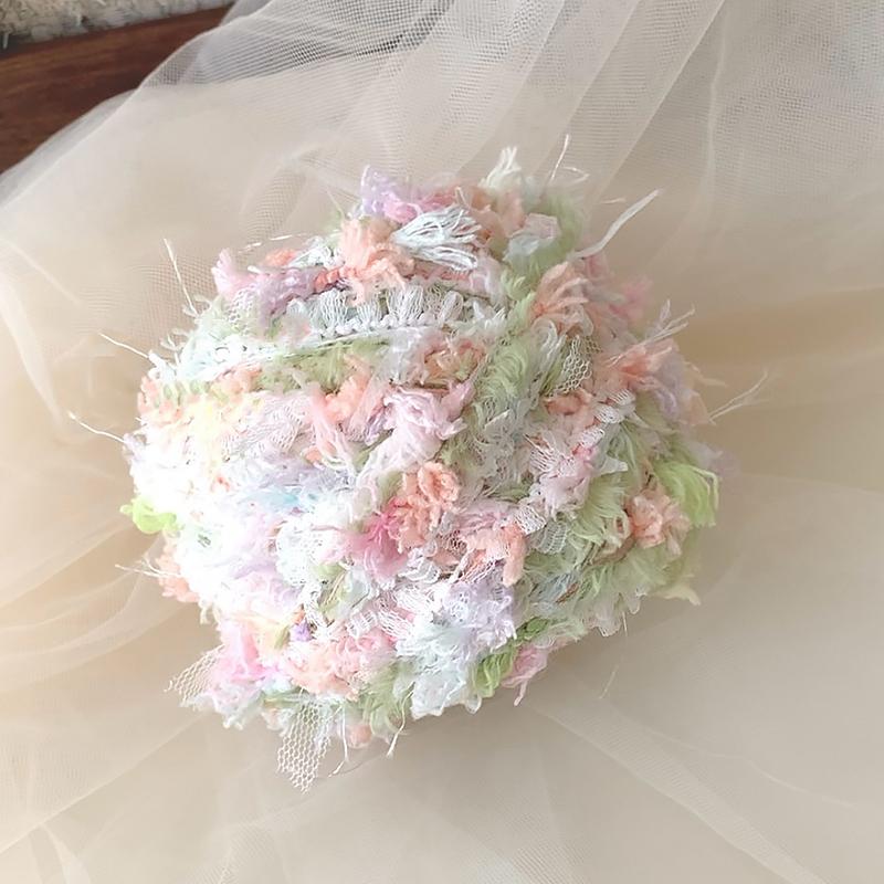 

50г Цветочный дизайн Милые материалы для рукоделия Подарок Вязание Ручная работа Крючком Смешанная пряжа Тканый шарф Ручная смешанная Вязание Многоцветный