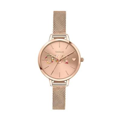 Dámské hodinky Petite Fleurette Růžově zlatý tón Nerezová ocel Křemenné ME010044