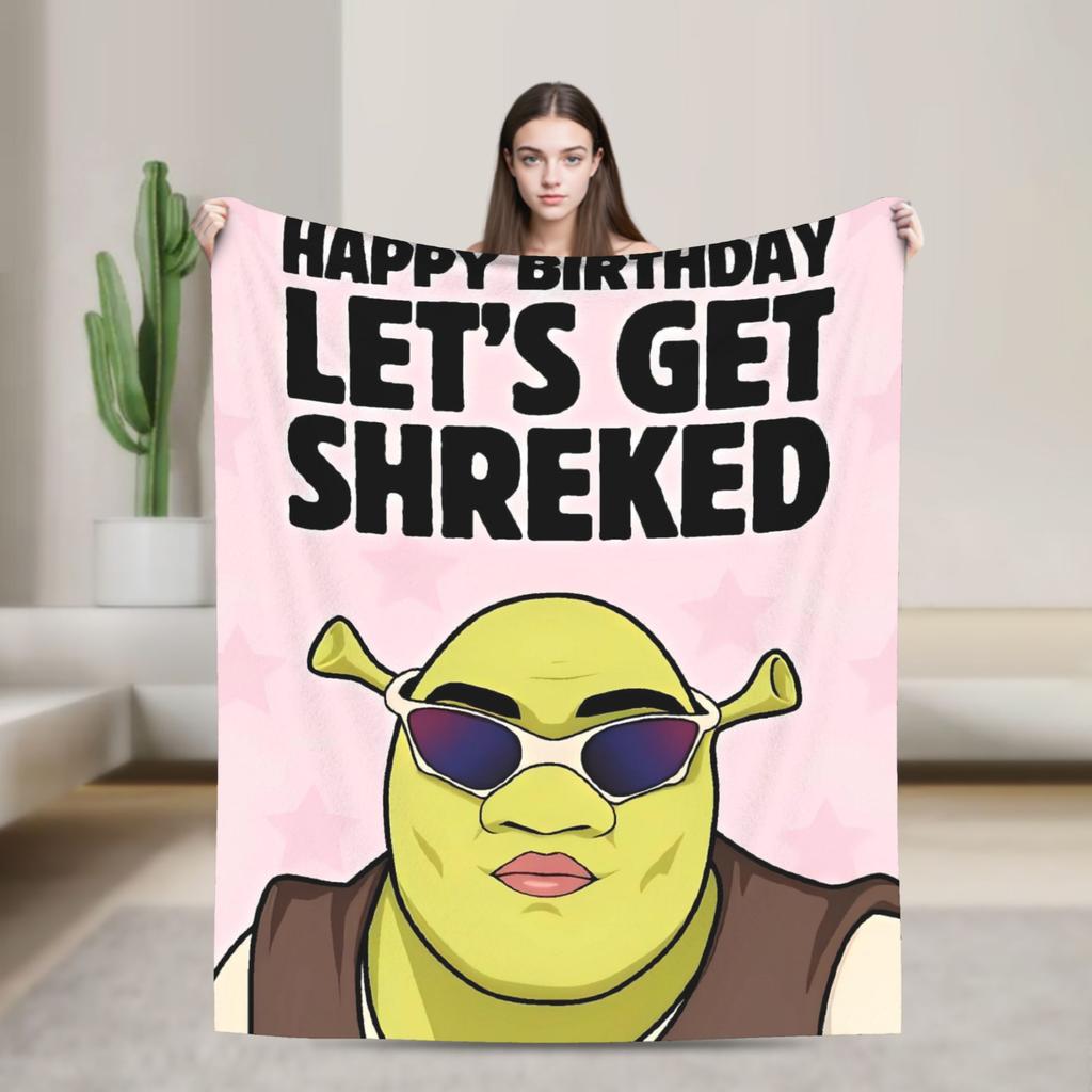 Pun Mein Swampf S-shreks Blanket  Super Warm Novelty Plush Throw Blanket For Outdoor Travel Office Flannel Bedspread Bed Cover