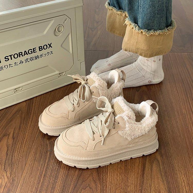 "Uncle Wen" Koala~ New non-slip velvet warm snow boots leather short boots cotton shoes children thickened warm