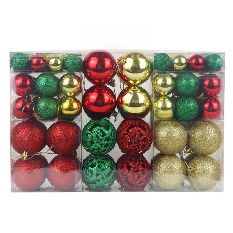 

Набор из 100 гальванизированных полых пластиковых рождественских украшений - шарики 3/4/6 см