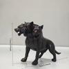 1pcs Gothic Style Three Headed Dog Statue - Hellhound Greek Mythical Simulation Animal Statue, Horror Black Halloween Decoration
