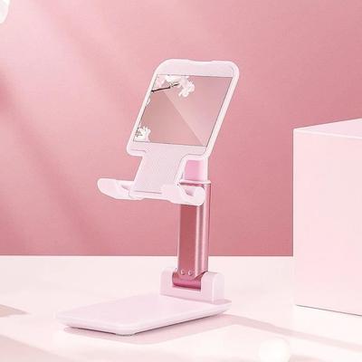 Adjustable Mobile Phone Holder Stand Desk Dock for Samsung iPhone Huawei Redmi - Pink