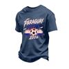 Men's Casual Short Sleeve T-Shirt with Multi- Print Design for Sports Fan Support