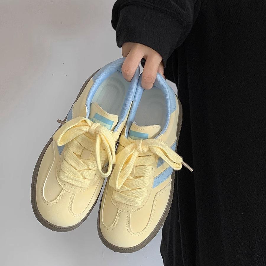 

Board shoes women s new spring and summer platform white shoes women s versatile niche shoes children 35 жовтий