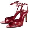 Zara Pu Open-Toe Elegant Textured High Heel Strap Sandals 9.5Cm Women Sandals 1345510600