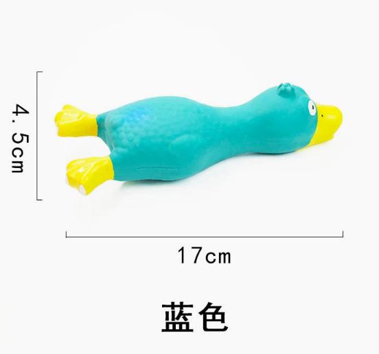 dog toys, dog pet squeaking latex toys, lying - blue One Size