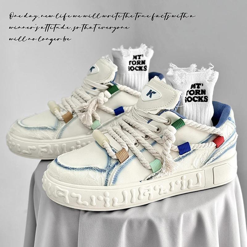 

Новые осенние мужские кроссовки, модные дышащие кожаные ремешки, белые повседневные туфли, студенческие удобные туфли для спорта на открытом воздухе, вулканизированные туфли на плоской подошве 44 бежевый