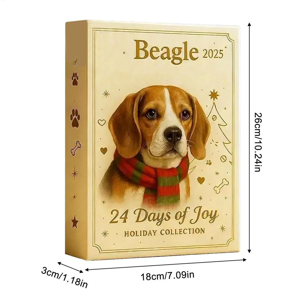 2026 Dog Advent Calendar 2D Acrylic Cute Animal Countdown Ornaments for Kids Adults Christmas Gifts Home Tree Wall Bag Charm