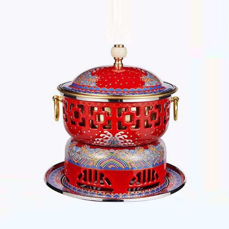 Single-Person Cloisonné Copper Alcohol Hot Pot