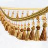 Lace Tassel Fringe Trim with Crystal Embellishment 1-5M Ribbon for Sewing Curtains Cushions Upholstery Diy Craft Decoration