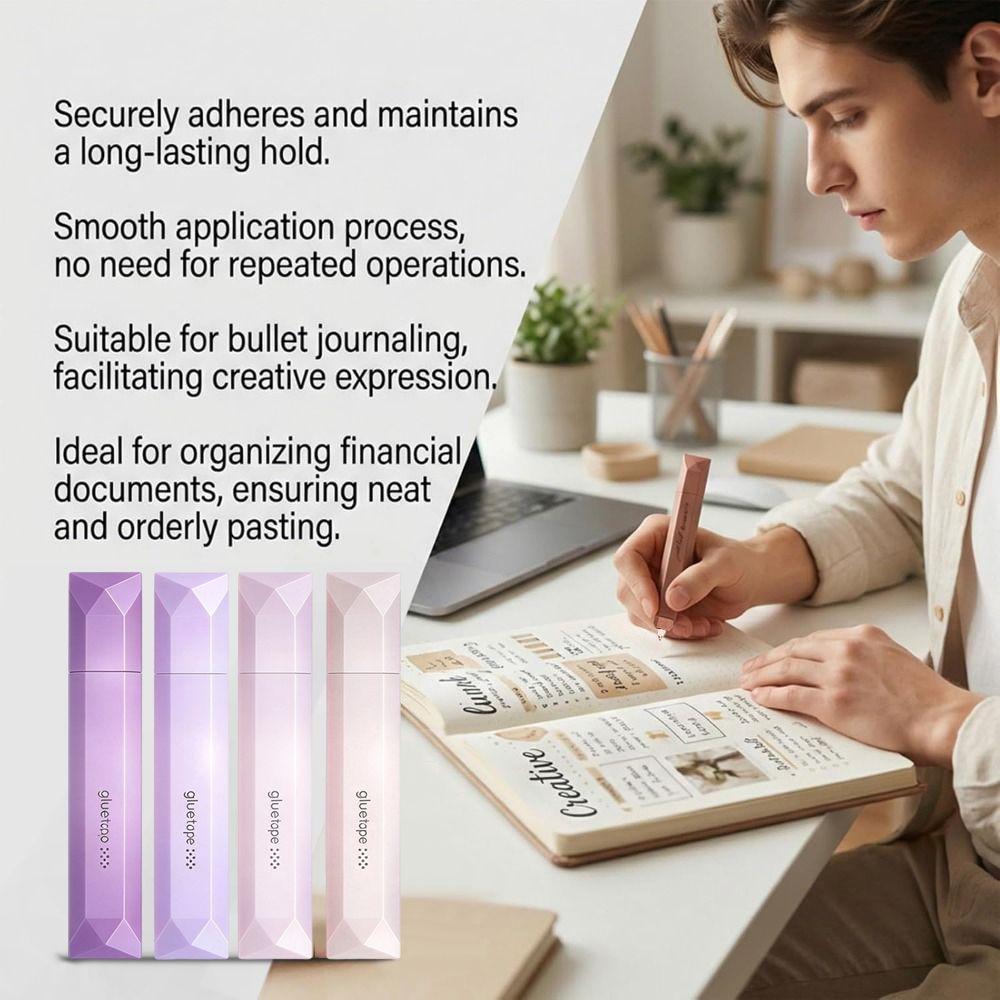 4pcs Even Adhesion Adhesive Dot Dispenser 6mm Width Repositionable Glue Stick Crafts