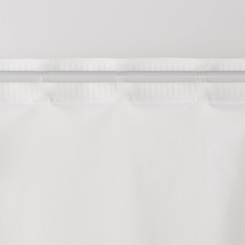 MUJI Polyester Lace 100cm Wide X 176cm 84759710 Mildew-Resistant Non-Pleated Curtains, Long, Off-White,