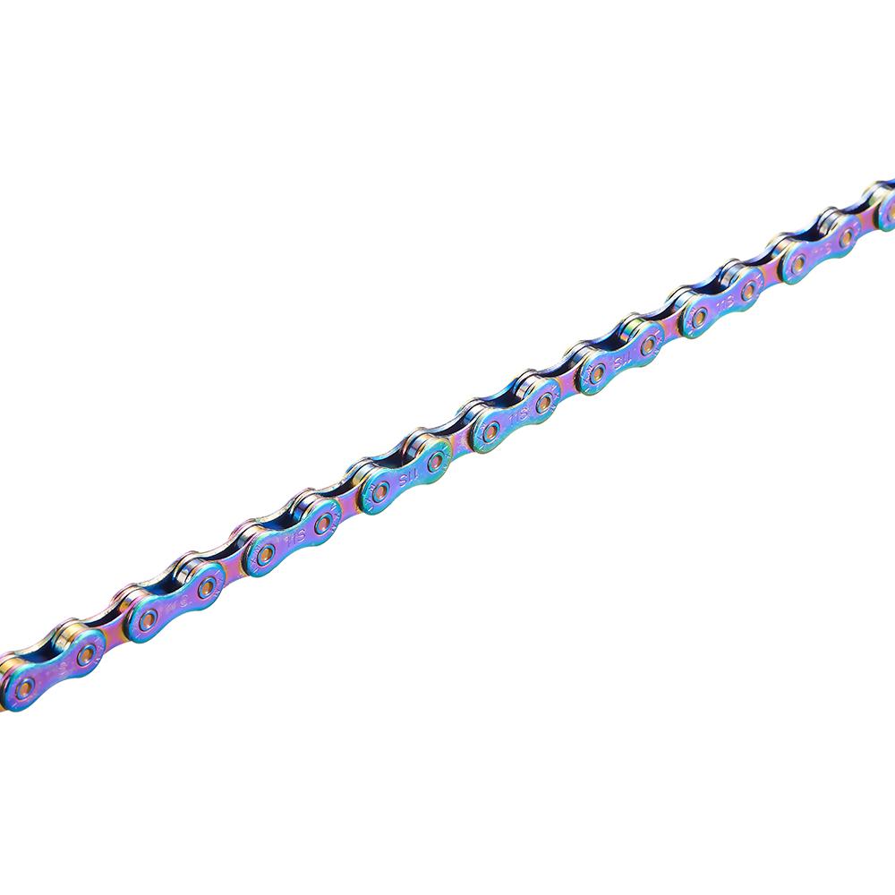 VXM Fahrradkette Mehrfarbig Regenbogen 6/7/8/9/10/11 Gänge Magisches Glied Rennrad und MTB 116L