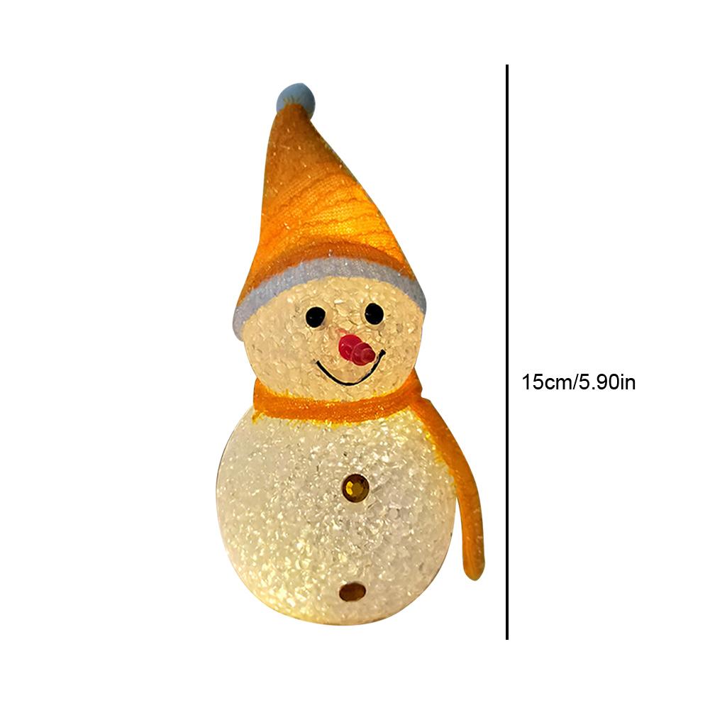 New Christmas LED Light Battery Powered Christmas Snowman Lantern Warm White Snowman Ground Lamp Waterproof Christmas Decoration