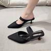Móda Elegantní Dámské Vysoké Podpatky Dámské Slingback Mules Sexy Tenké Podpatky Párty Luxusní Svatební Boty Dámské Sandály Zapatos Mujer