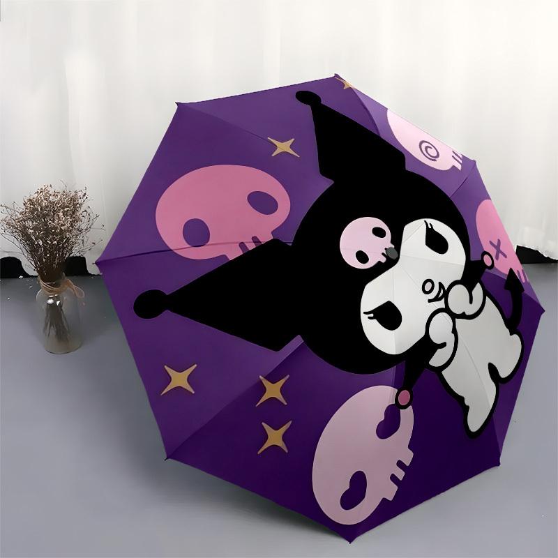 1pc Gothic Kawaii Skulls Umbrella with Plastic Handle,Suitable for All Seasons Home Travel Outdoor UmbrellaSanlio135