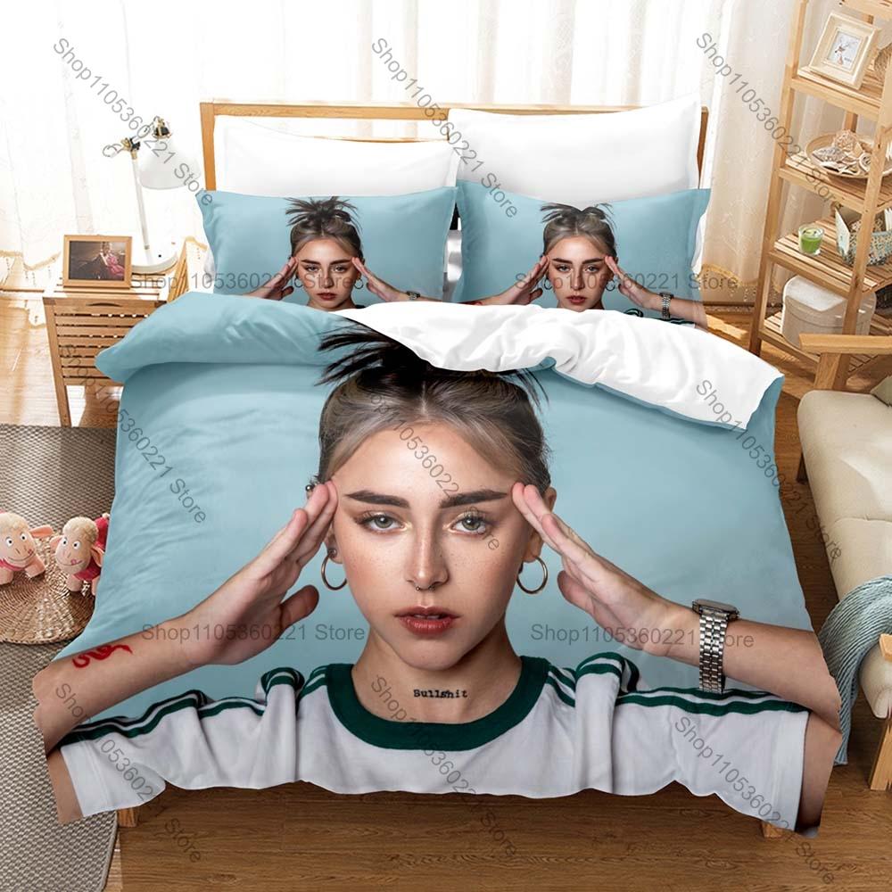 Latin Trap Style Duvet Cover + 2 Pillowcases, Nicki Nicole Printed Bedding Set Soft Material Bedroom Ornament & Holiday Birthday
