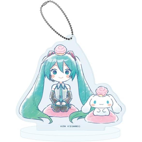 Hatsune Miku x Cinnamoroll 22 [Graph Art Illustration] Acrylic Stand Keychain