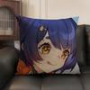 Xiangling Genshin Impact Cushion Cover Natural Linen Organic Fabric DoubleSided Printing Sofa Home Decor Gift Pillow Case
