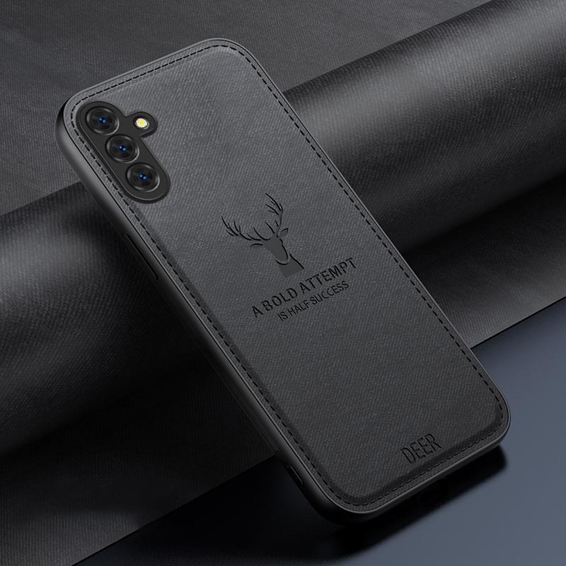 For iPhone 17 16 15 14 13 12 Pro /Samsung S24 S25 S23 Ultra S21 FE A34 A15 A25 A35 A55 A16 A26 A36 A56 5G Case ELK Hybrid TPU Fabric Matte Cover