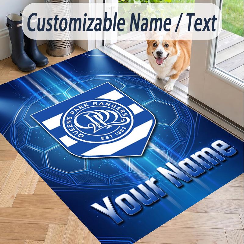 Custom Text Printed Rug Queens Park Rangers FC Non Slip Floor Carpet For Home Room Decor