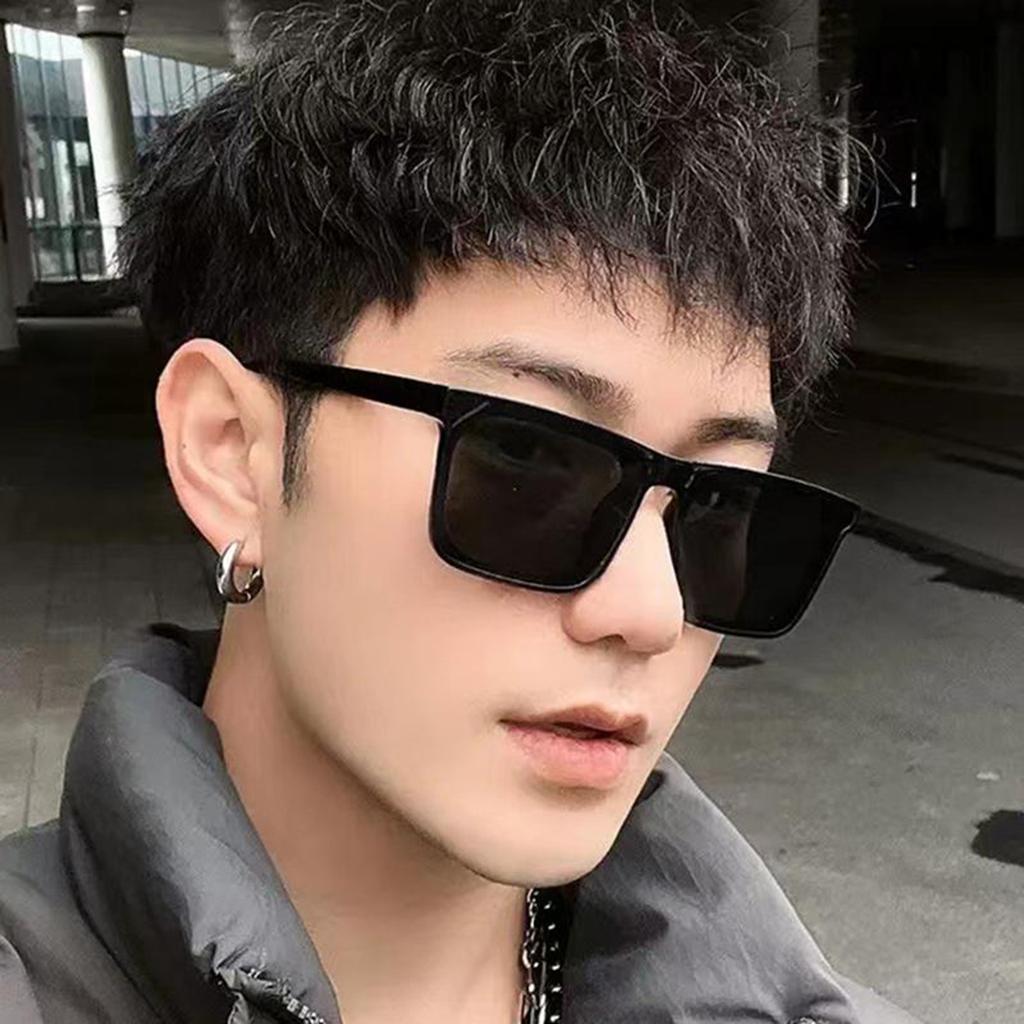 1PC New Square Fashion Sunglasses Men's Colorful Sheet Sunglasses Street Shooting Glasses