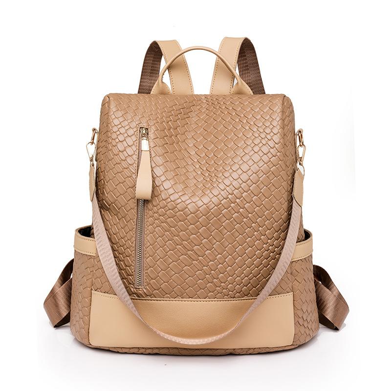 Damen Rucksack Freizeit weiches Leder große Kapazität Outdoor Reiserucksack