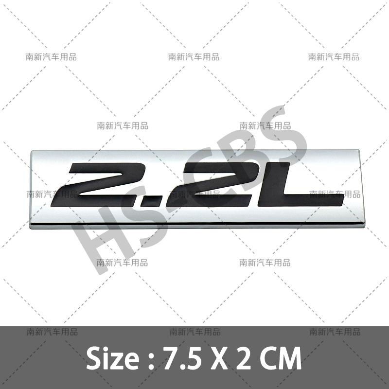 3D Metal 2.0L 2.2L 2.3L 2.4L 2.5L 2.6L 2.7L 2.8L Car Engine Displacement Badge Rear Trunk Emblem Stickers Decorative Accessories
