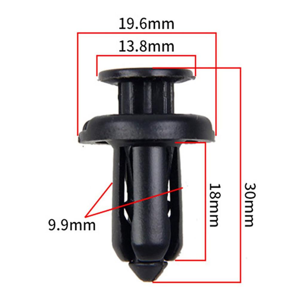 LUYING Bumper Clips Push Rivets Bumper Clip Cover Retaining Clips Nylon for Vehicles Black 20pcs Nissan/Mitsubishi/Suzuki/Honda/Daihatsu (Black)