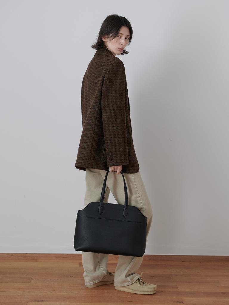 Reframe Ople Leather Big Shoulder Bag Black