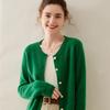 Women's Cashmere Knit Cardigan: Long Sleeve, Round Neck, Loose Fit, Single-Breasted, Thick & Warm Sweater