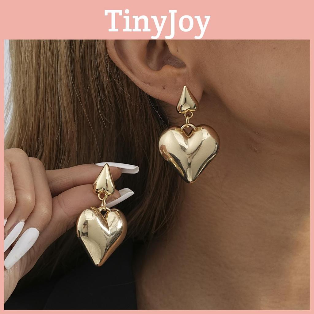 Trendy 2023 Gold Heart Earrings Stylish Zinc Alloy Womens Fashion Winter