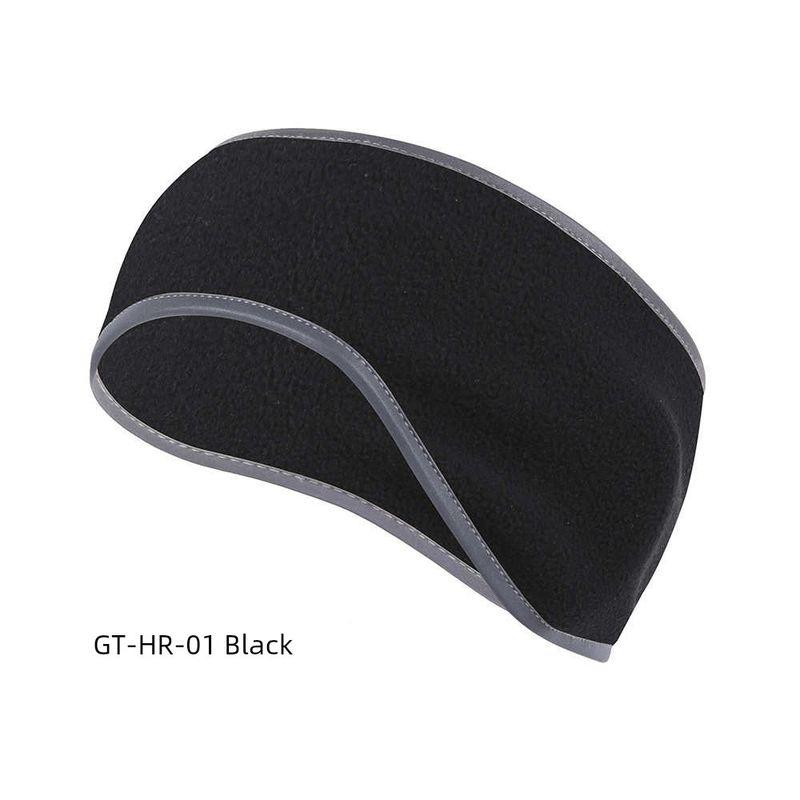

Strip Fall and Winter. Rui Belt Reflective Riding Headwrap Headband Velvet Cold-Proof Heattech Safety Polar Fleece Ear Protection Outdoor Sports Head GT-HR-01 Black All yards
