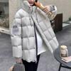 Doudoune à capuche grande taille pour femme - Style Automne 2026, Épaisse avec 90% de duvet de canard, Coupe ample
