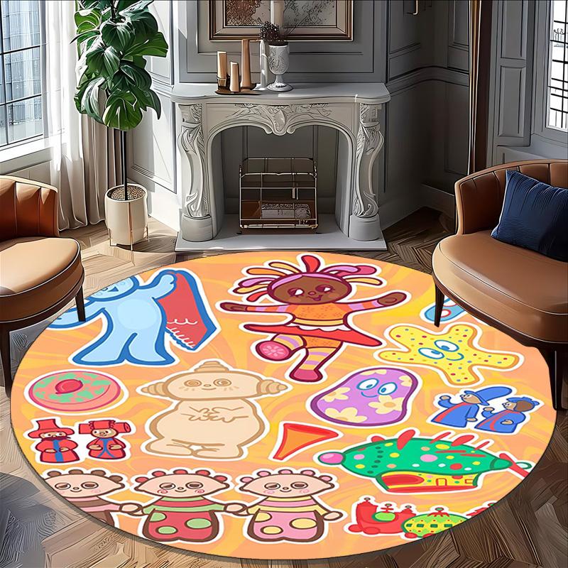 1pc In the Night Garden2 Print Round Carpet Chair Round Carpet Suitable for Bedroom Living Room Home Decorative Carpet