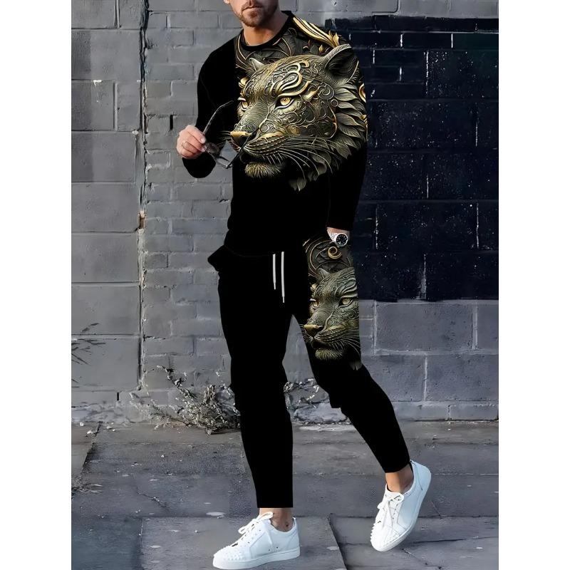 New Mighty Lion Tshirt+Pants Suit 3D Print Men Women Jogging Tracksuit Outfits Fashion Sweatshirt Man Clothing 2pcs Sets