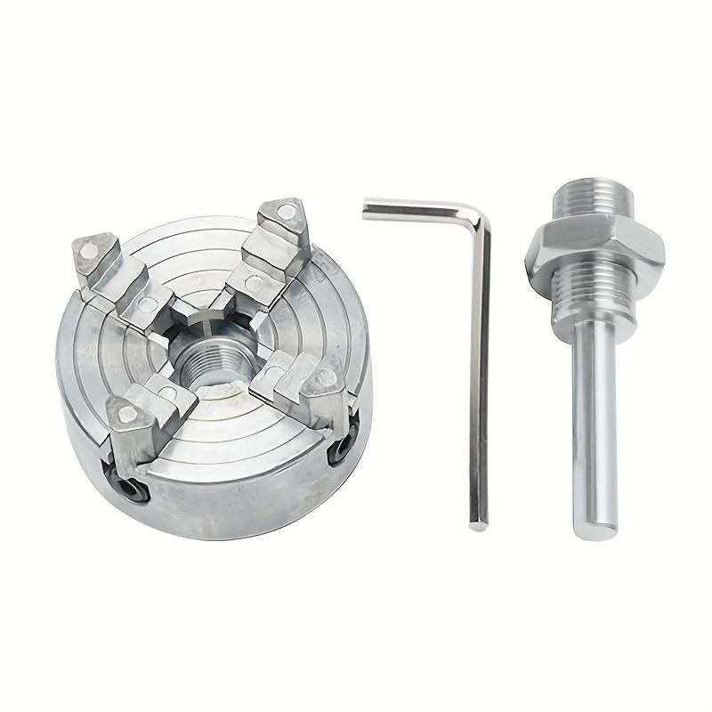 1set Z011 3-Jaw Lathe Chuck, Mini Lathe Chuck With Connecting Rod And Short Sticks, Self Centering Wood Turning Chuck, Power Lathe Accessory