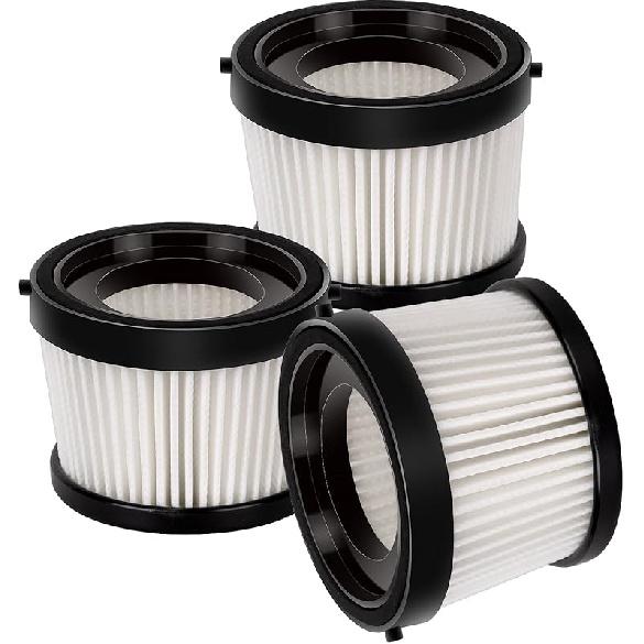 

(3 шт.) Сменные фильтры DCV5801H, совместимые с аккумуляторным пылесосом для влажной и сухой уборки DEWALT DCV580, DCV581H, DCV5801H 20V MAX, HEPA-фильтры HEPA Filters(3 Pieces)