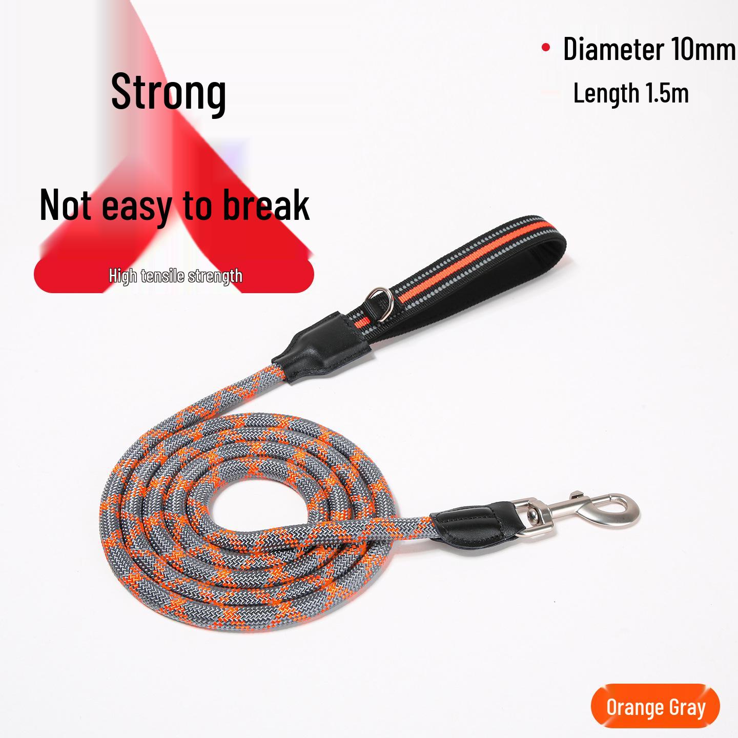 

Genuine Leather Anti-Jerk Dog Leash for Outdoor Walking - Ideal for Small & Medium Golden Retrievers. 1.5m