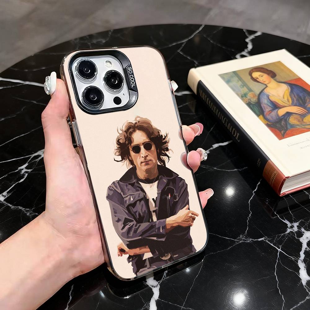 Classic J-John Singer L-Lennon JL Phone Case For iPhone 17,16,15,14,13,12,11 Plus,Pro Max,Colorful Silver Phone Case Funda Cover