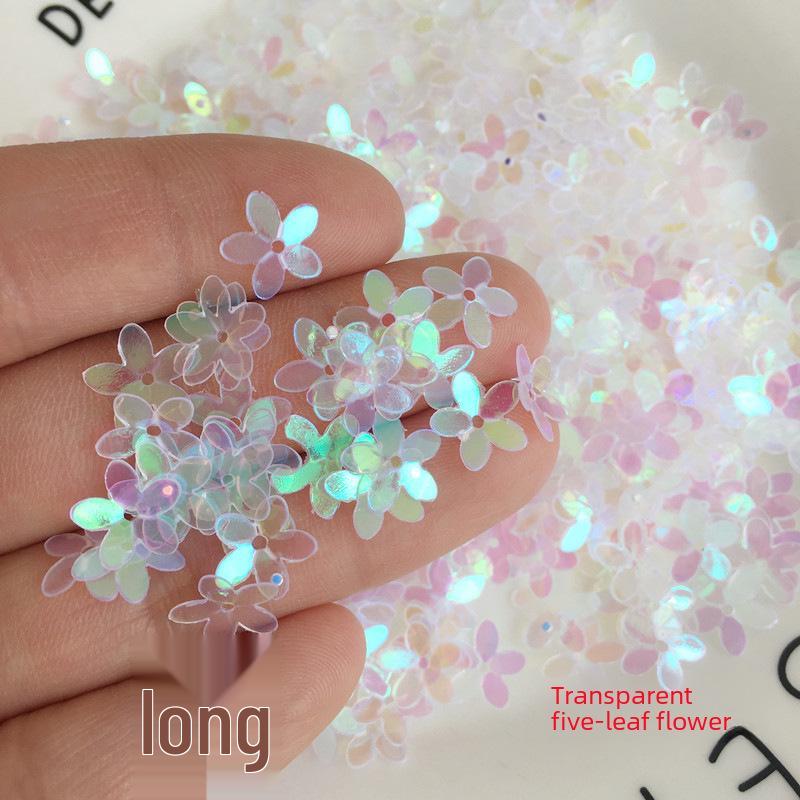 10g Gold Star & Flower Sequin Glitter Beads for DIY Crystal Mud & Nail Art