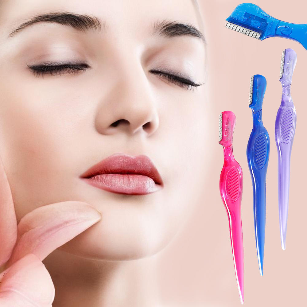 1 stücke Bunte Frauen Make-Up-Tool Augenbraue Rasierer Trimmer Shaper Rasierer Klinge Messer
