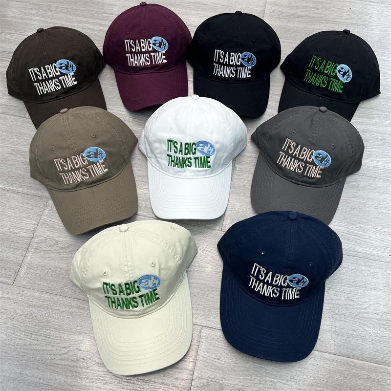 Street embroidery alphabet baseball cap men's and women's sun hat versatile soft top shows the face small cap tide