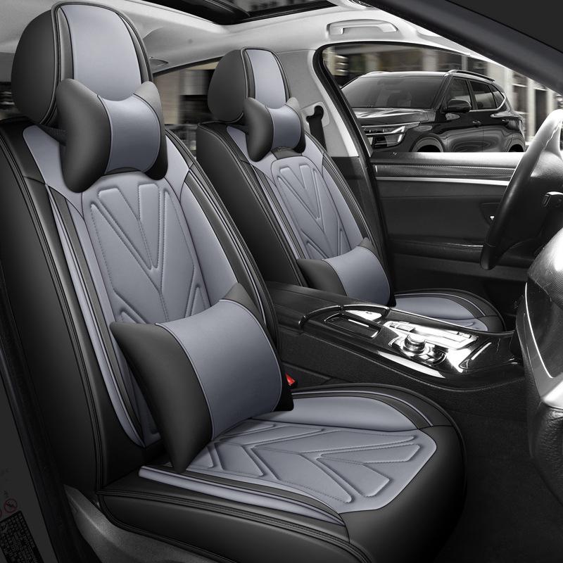 Universal Leather Car Seat Cushion for 5-Seaters - All-Season Fit