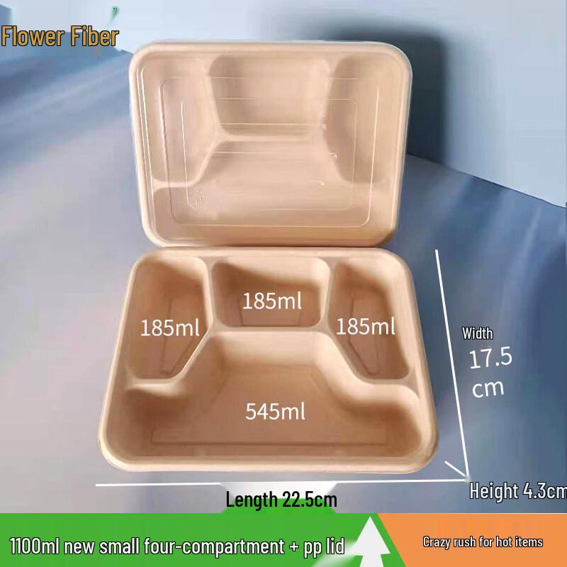 ZISIZ Large Capacity Disposable Paper Takeaway Box