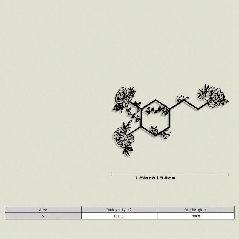 Single Dopamine Molecule Metal Wall Art