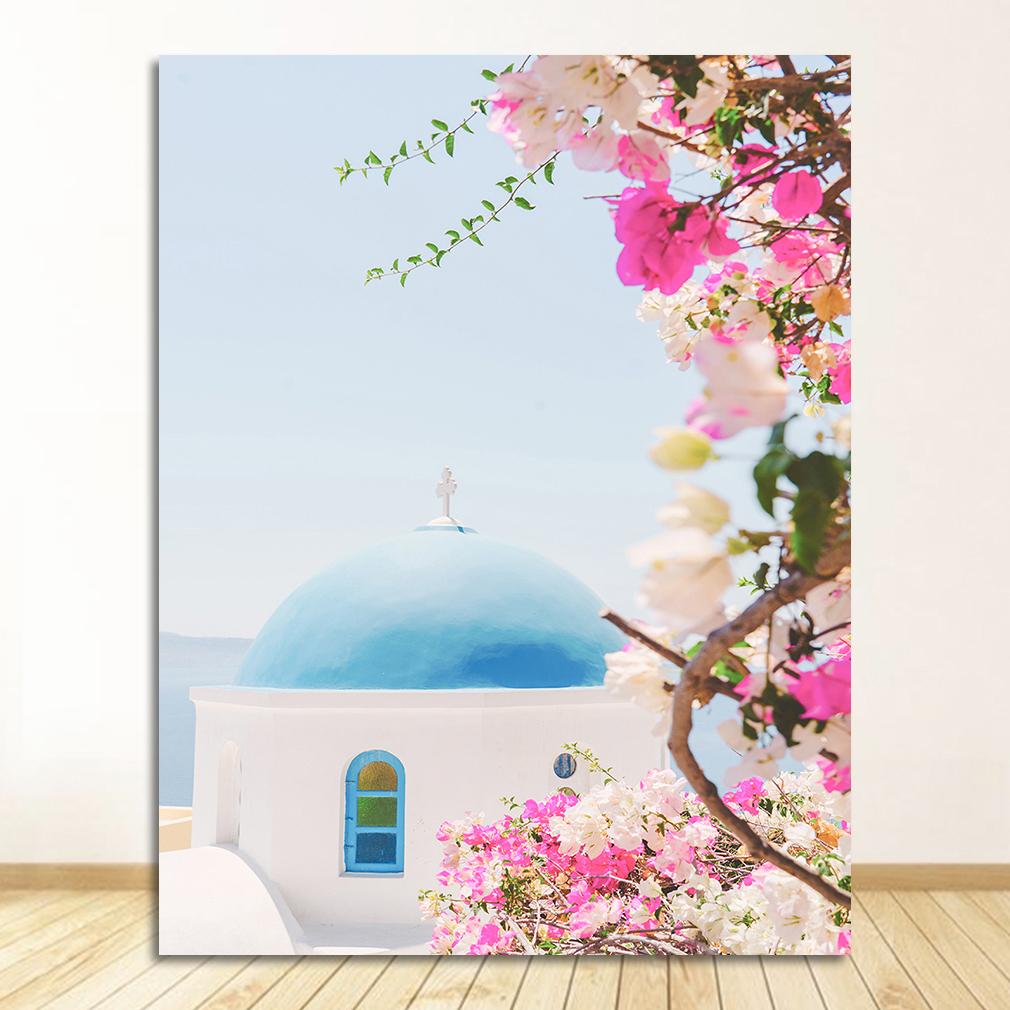 Greek Island Travel Poster Minimalist Wall Art Canvas Painting Summer Greece Prints Mamma Mia College Dorm Decor Santorini
