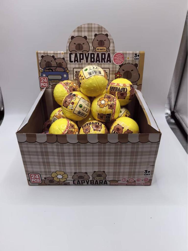 Capybara Keychain & Blind Box Surprise Toy Set – Claw Machine, Gashapon, and Lottery Style Children's Ornaments