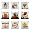 Witch Themed Halloween Pumpkin Waist Throw Cushion Cover Classical Decor Sofa